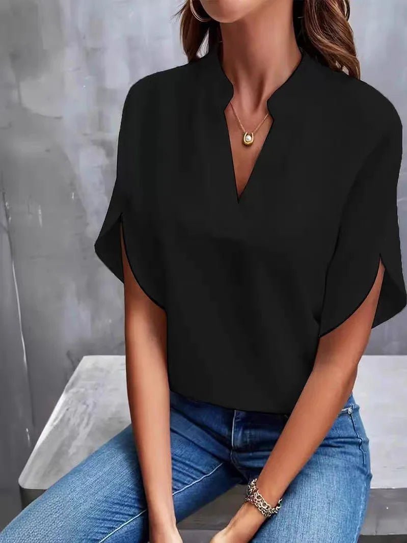 Women’s Casual Button - Down Shirt – Loose Fit Long Sleeve Top - La Tienda Bella