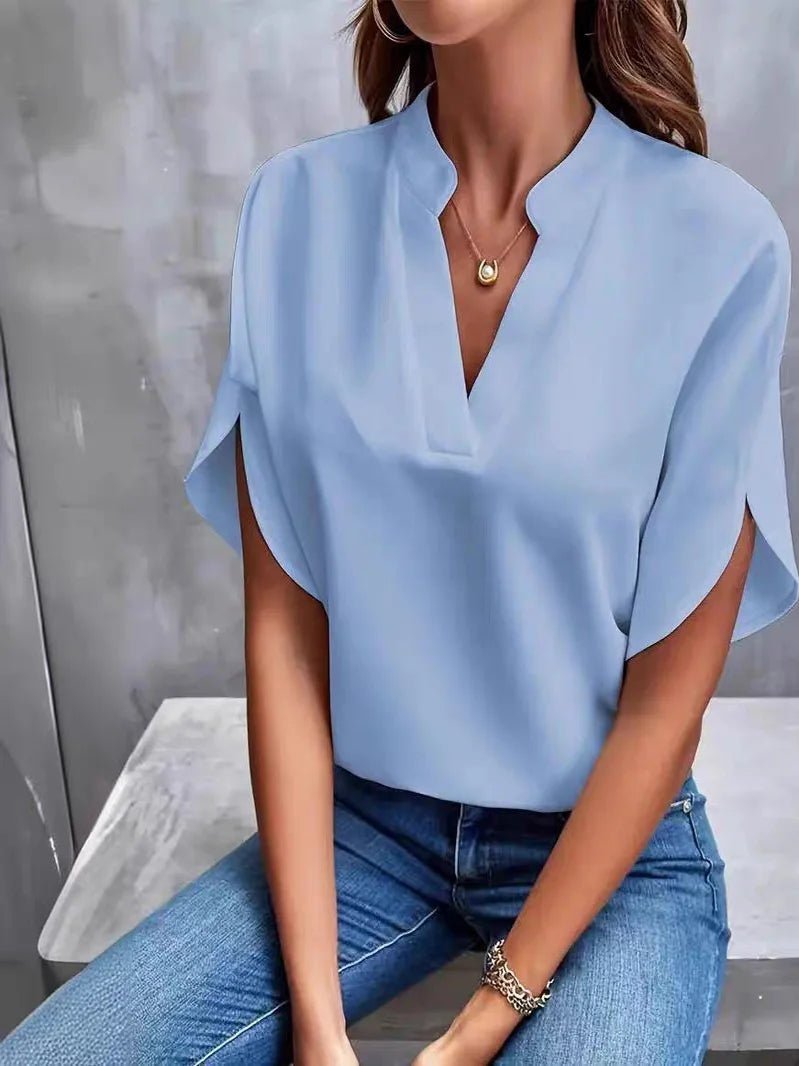 Women’s Casual Button - Down Shirt – Loose Fit Long Sleeve Top - La Tienda Bella