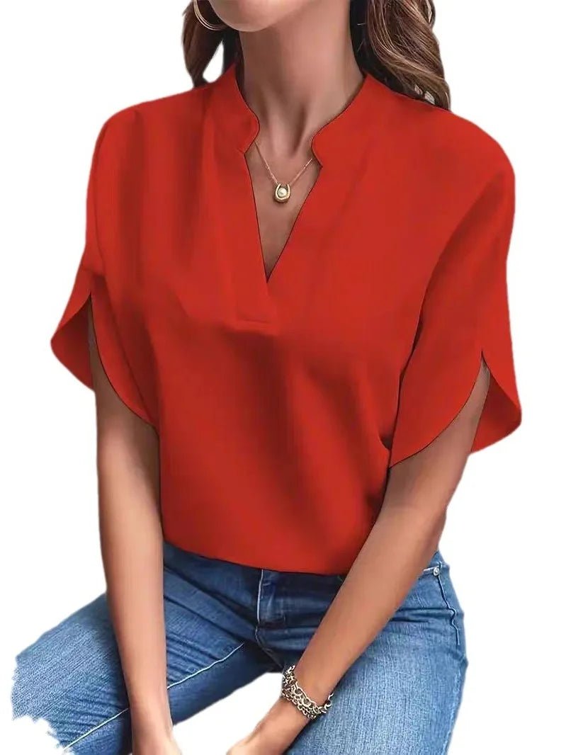 Women’s Casual Button - Down Shirt – Loose Fit Long Sleeve Top - La Tienda Bella