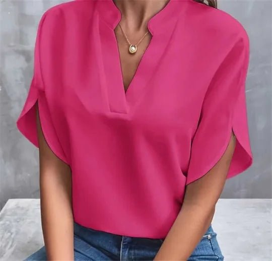 Women’s Casual Loose-Fit T-Shirt – Summer Short Sleeve Top - La Tienda Bella