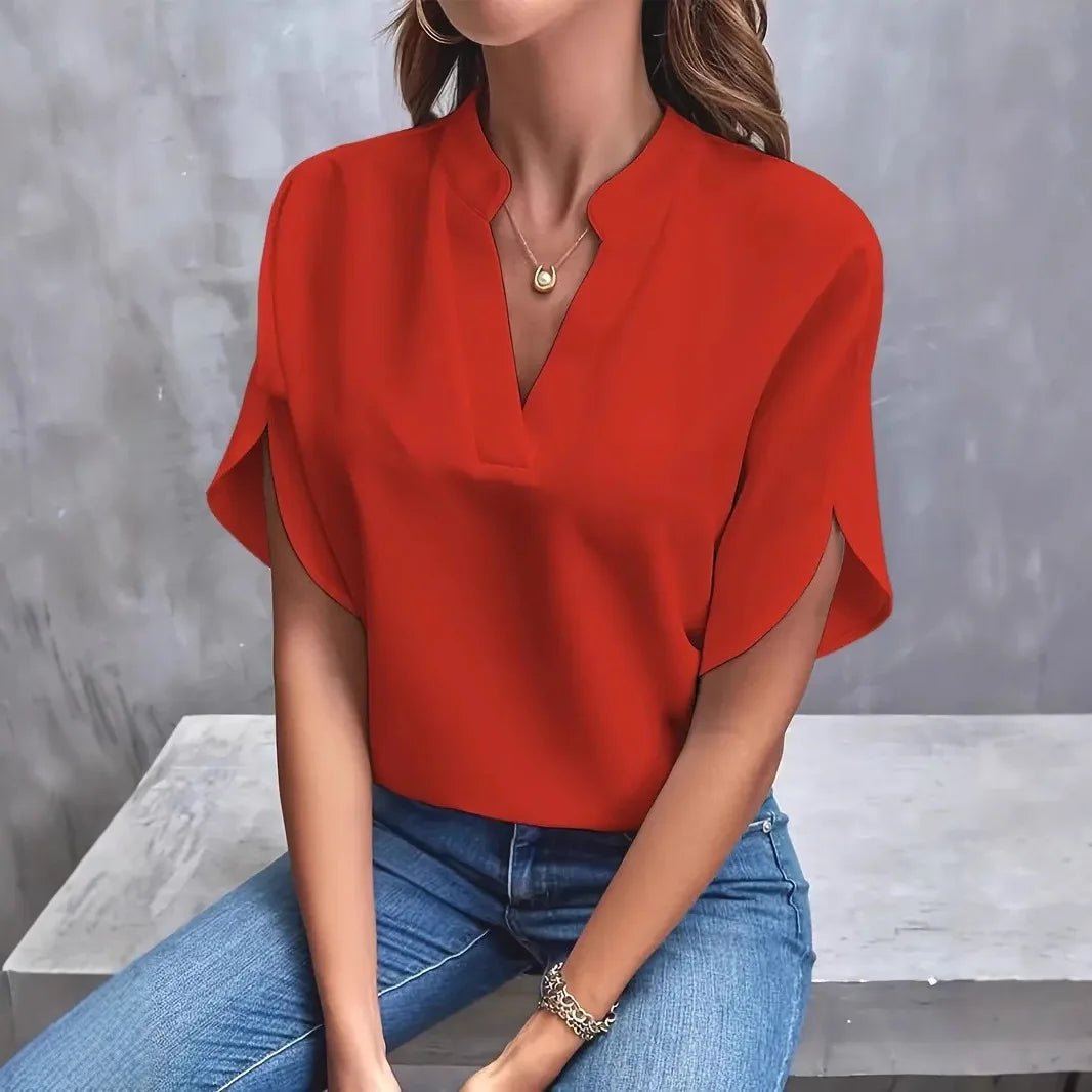 Women’s Casual Loose-Fit T-Shirt – Summer Short Sleeve Top - La Tienda Bella