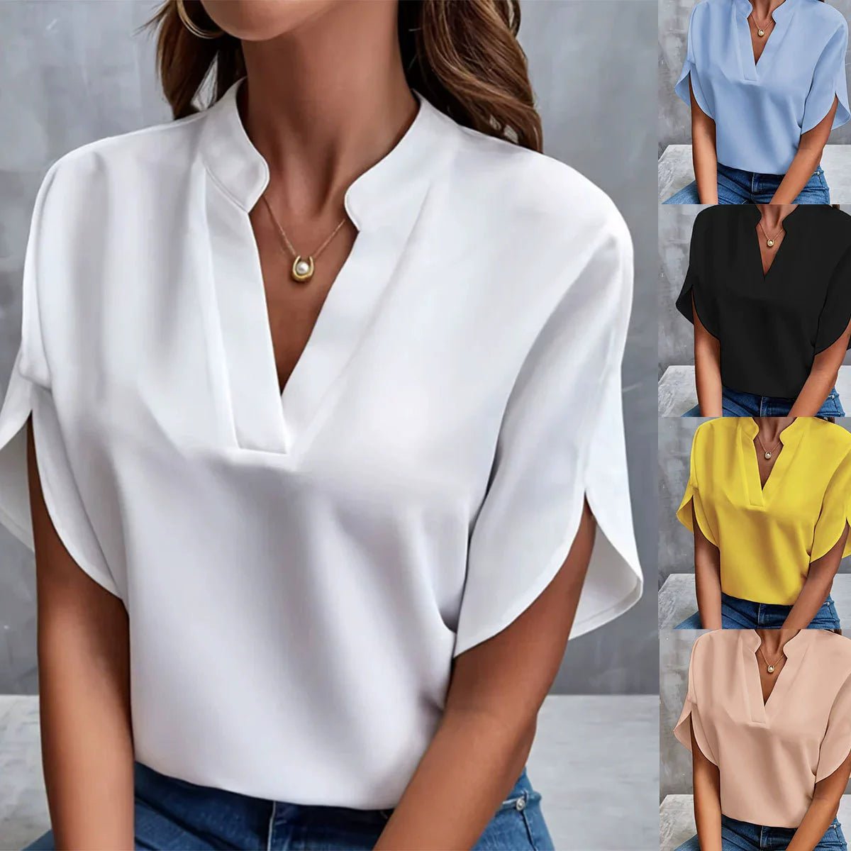 Women’s Casual Loose-Fit T-Shirt – Summer Short Sleeve Top - La Tienda Bella