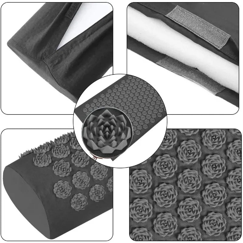 Yoga Acupressure Massage Mat Pranamat Eco Lotus Spike Mat Acupuncture Massage Cushion Kuznetsov's Applicator for Neck Foot Back - La Tienda Bella