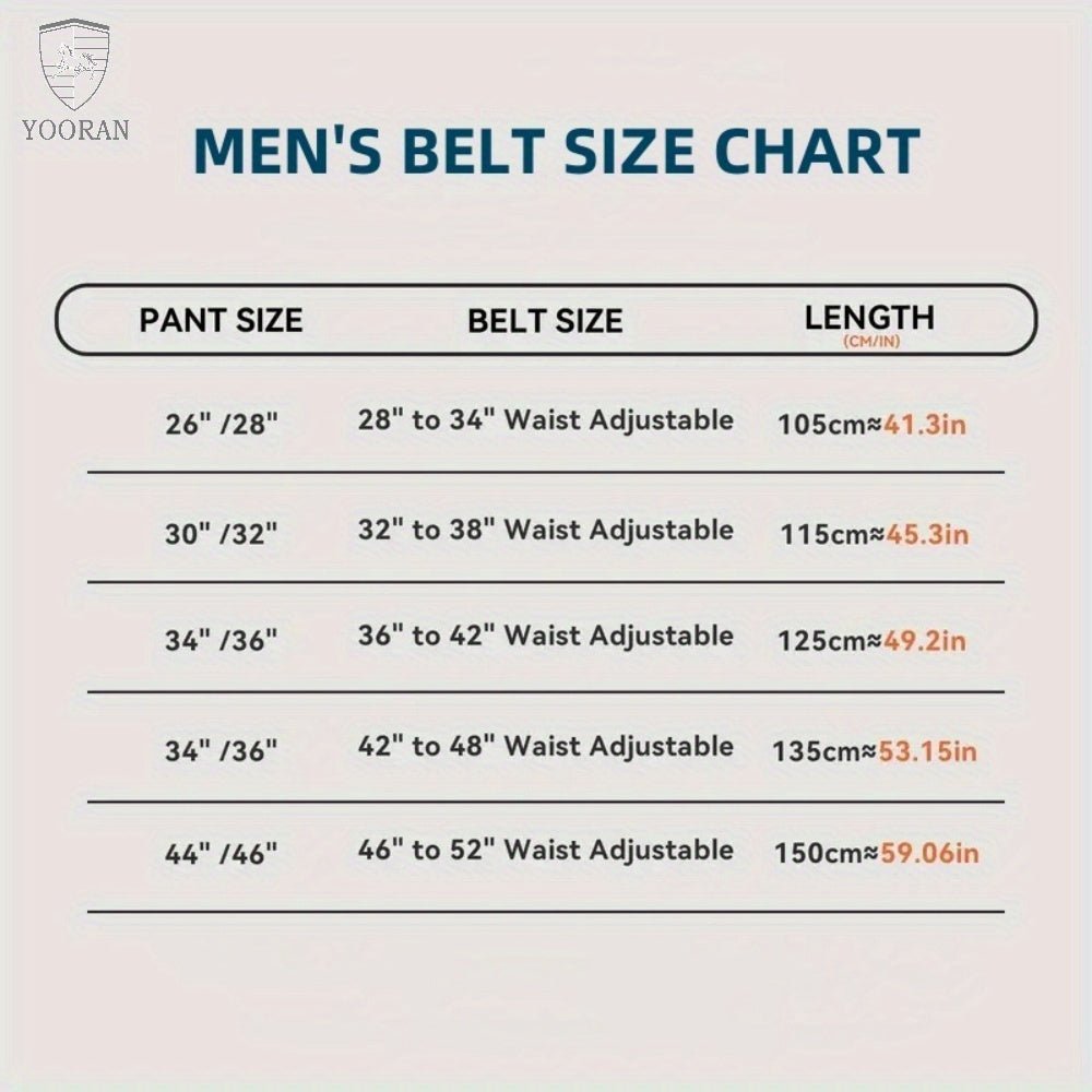 YOORAN Belt Men, 2 Pack Ratchet Belt Dress Adjustable 1 3/ 8" Genuine Leather Belt, Designer Belts for Men Metal Buckle, Belt Size Length Can be Cut, with Gift Box - La Tienda Bella